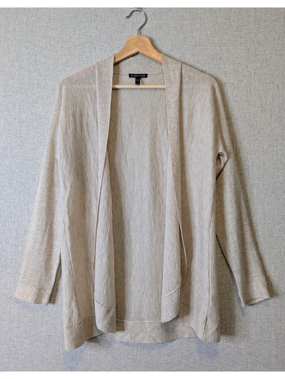 Eileen Fisher lightweight wool alpaca blend open front cardigan